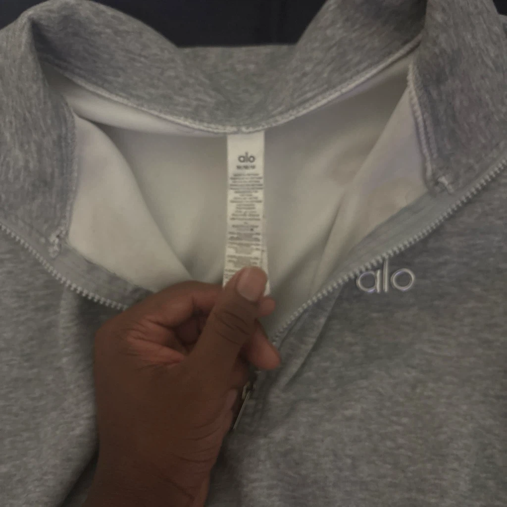 Alo Yoga Grey Quarter Zip Sweatshirt M/M - photo 4