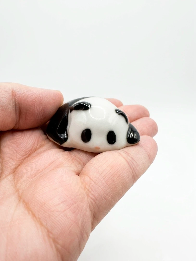 Pair of Porcelain Pudding Pandas - photo 5