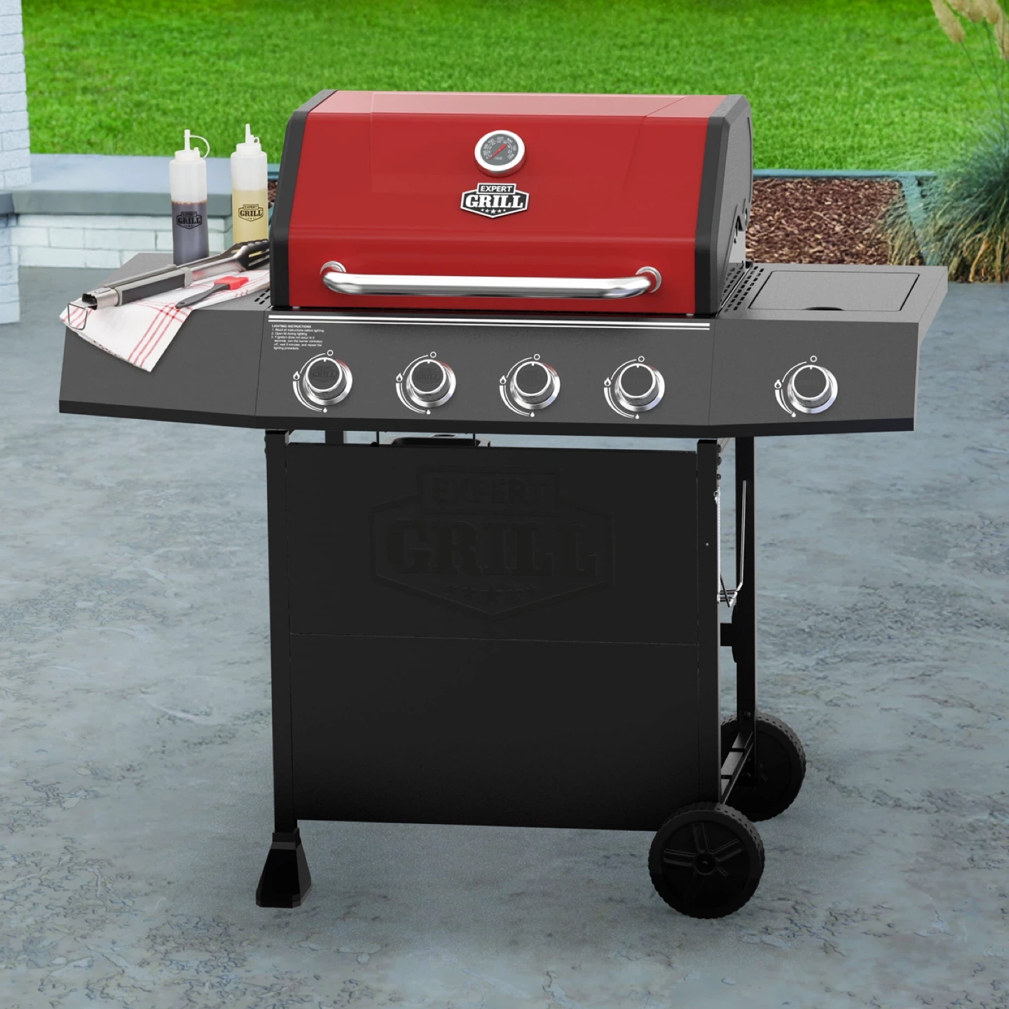 Expert Grill 4-Burner Gas Grill with Side Burner - photo 2