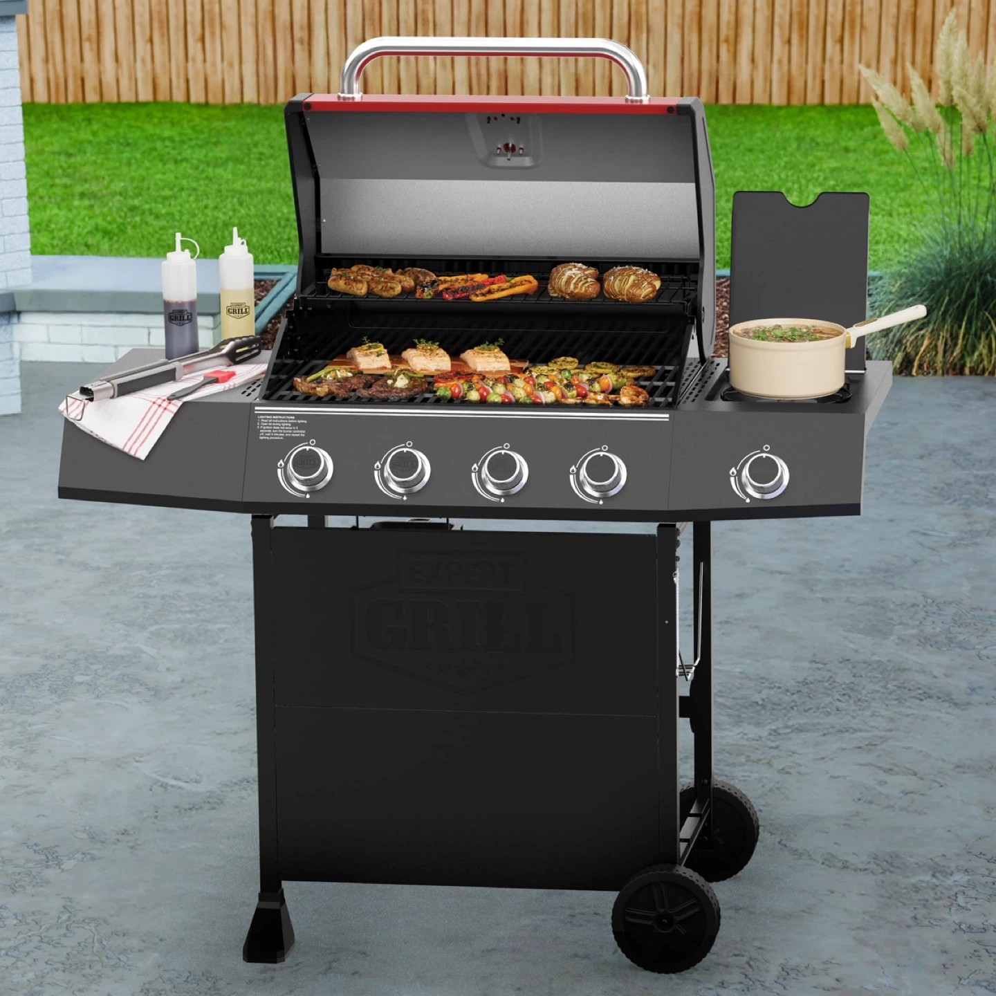 Expert Grill 4-Burner Gas Grill with Side Burner - photo 3
