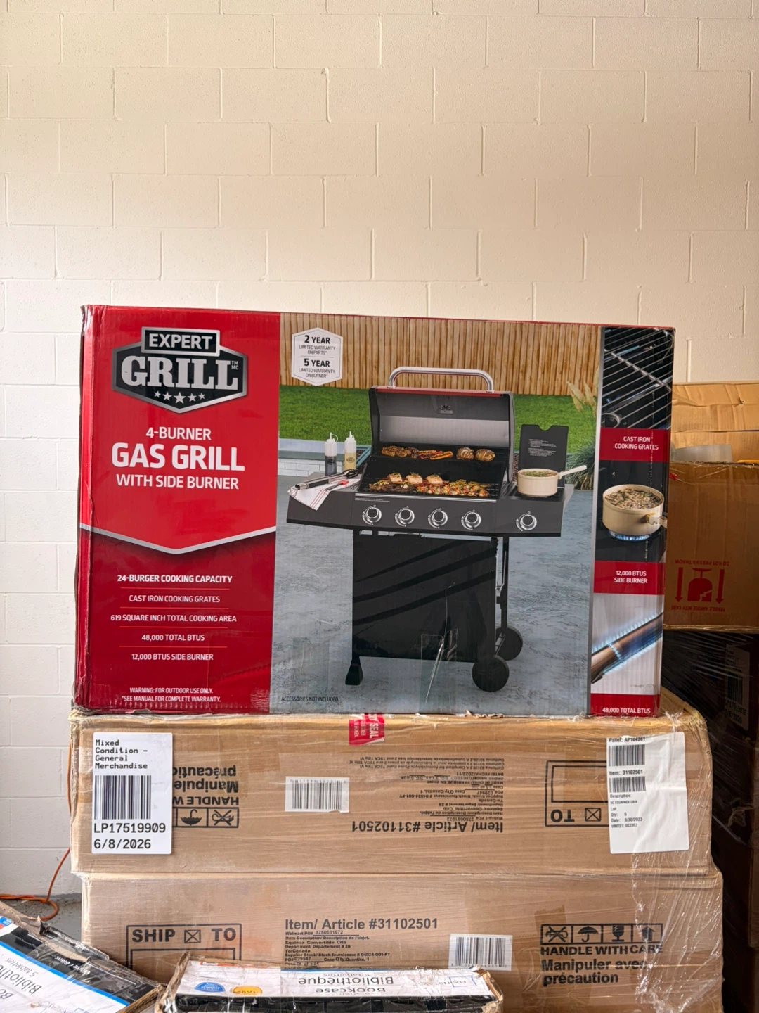 Expert Grill 4-Burner Gas Grill with Side Burner - photo 4