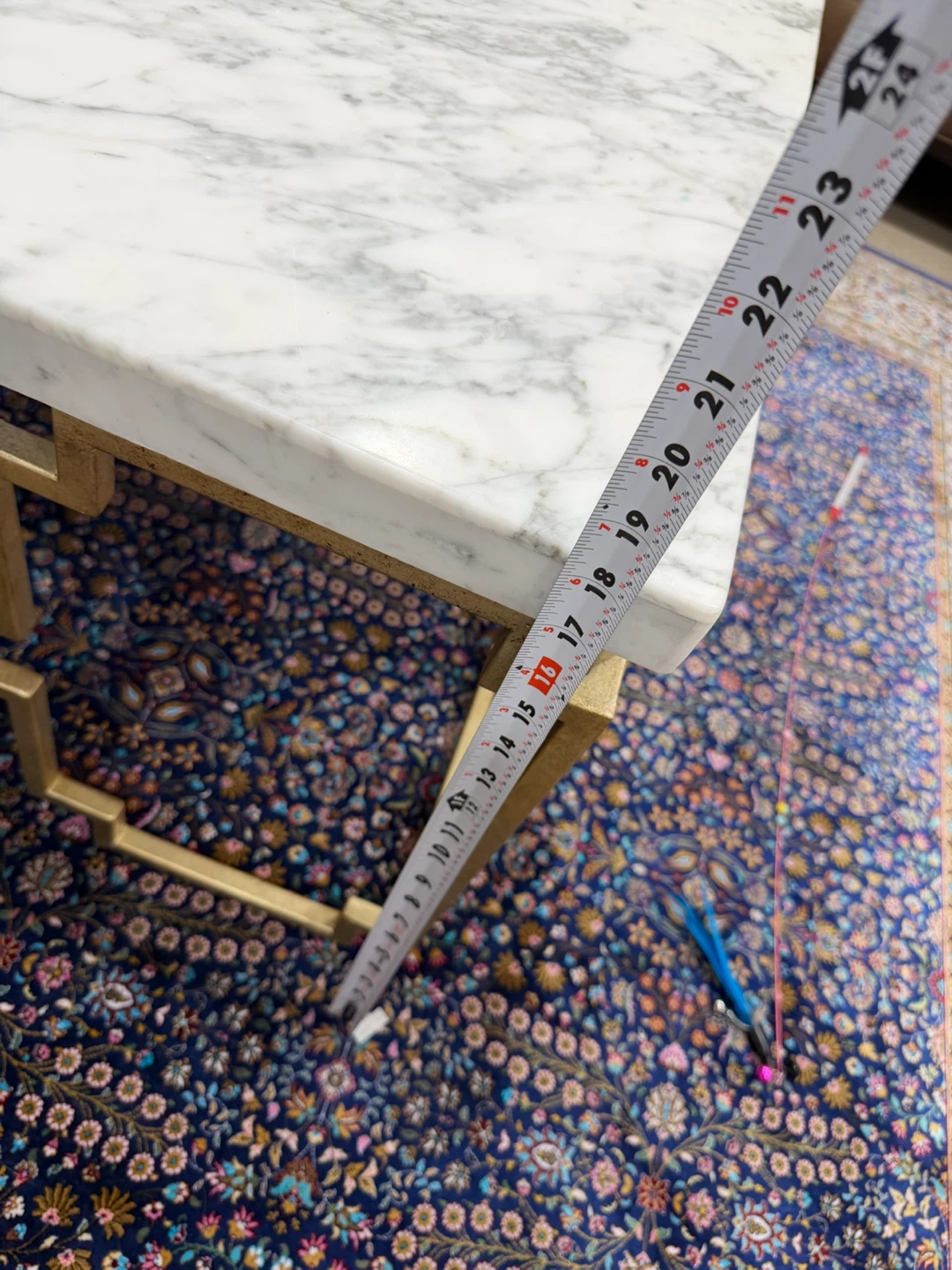 Marble Top Coffee Table with Gold Base - photo 5