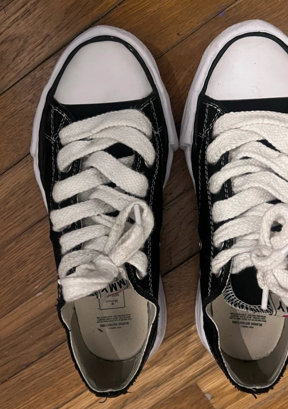 Maison Mihara Yasuhiro Black Canvas Sneakers