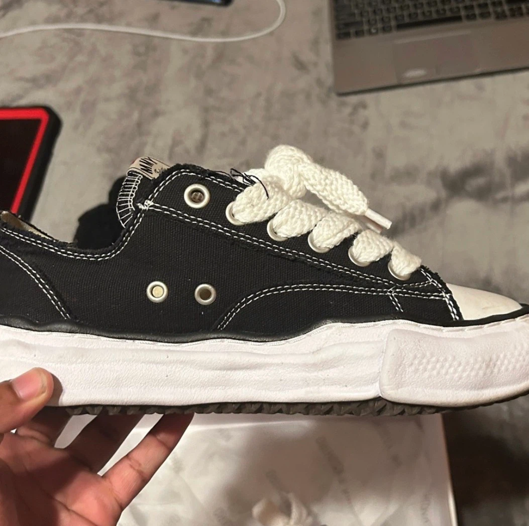 Maison Mihara Yasuhiro Black Canvas Sneakers - photo 2