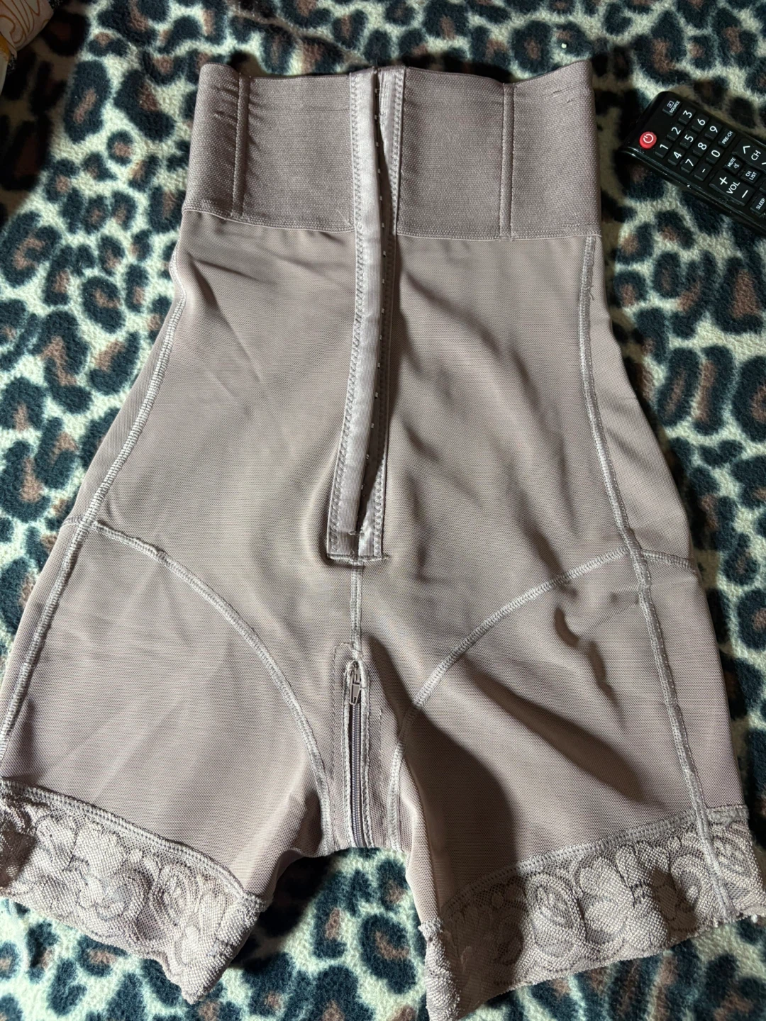 High-Waisted Zipper Control Shorts