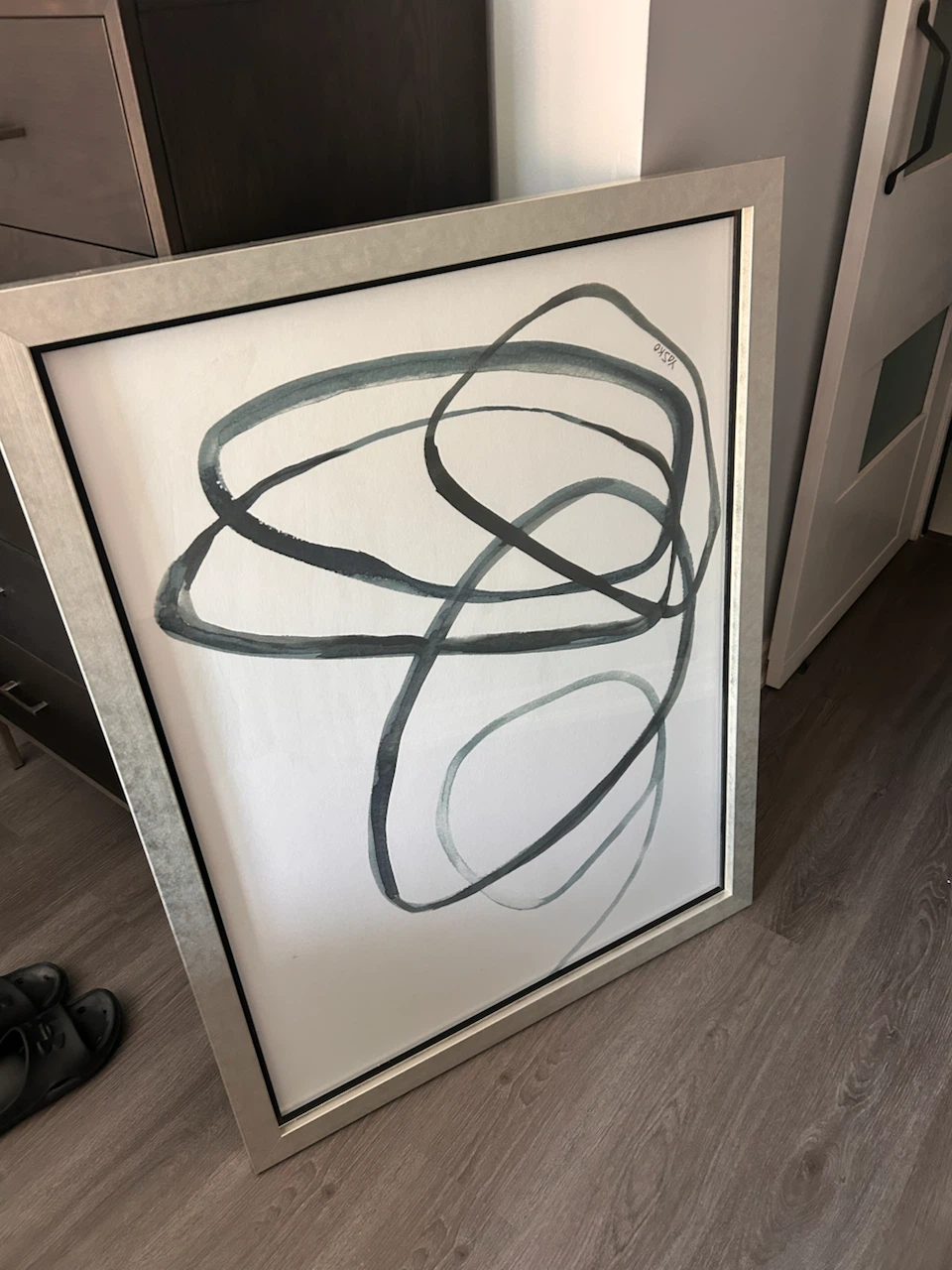 Framed Abstract Line Art Print