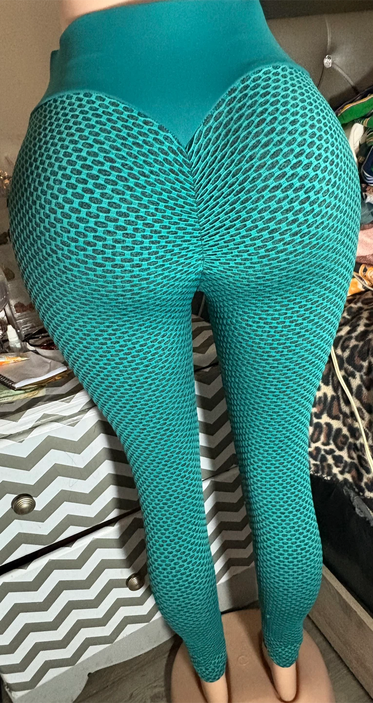 Teal Textured Leggings - photo 2