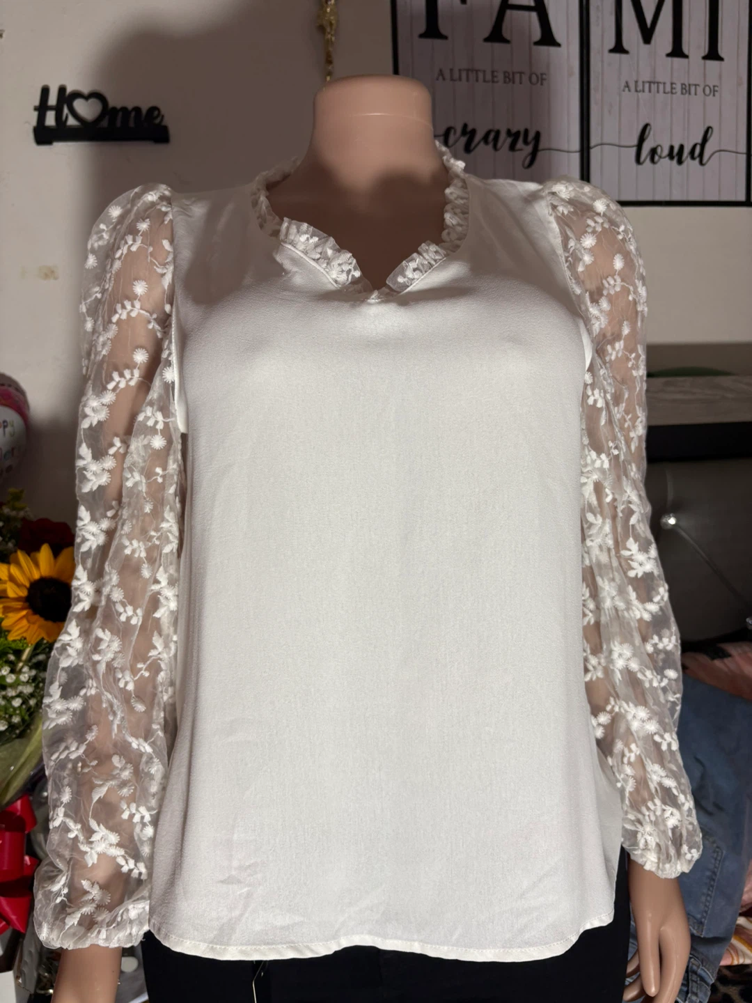 Red Brocade Corset with Lace Sleeves