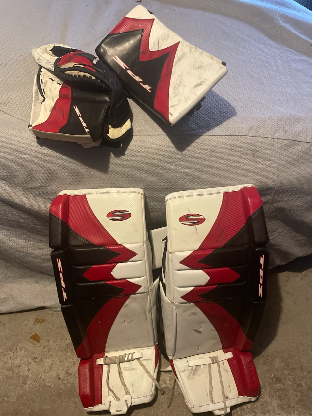 TPS Goalie Leg Pads and Blocker Set