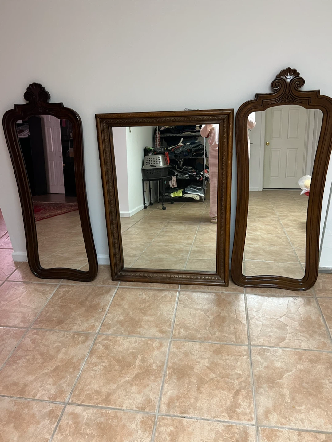 Ornate Wooden Framed Mirror - photo 3