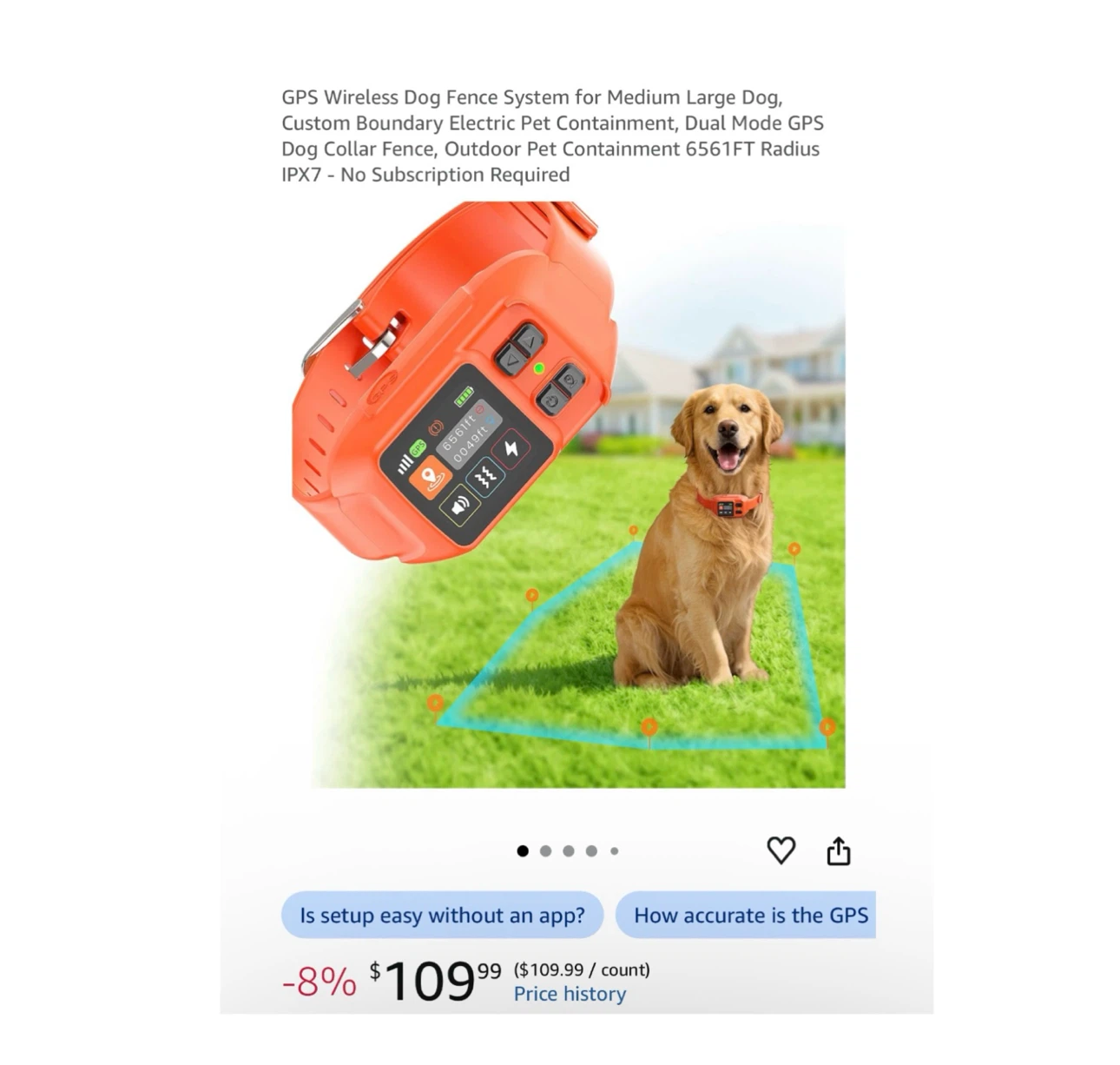 Brand new GPS Wireless Dog Fence System for Medium Large Dog
