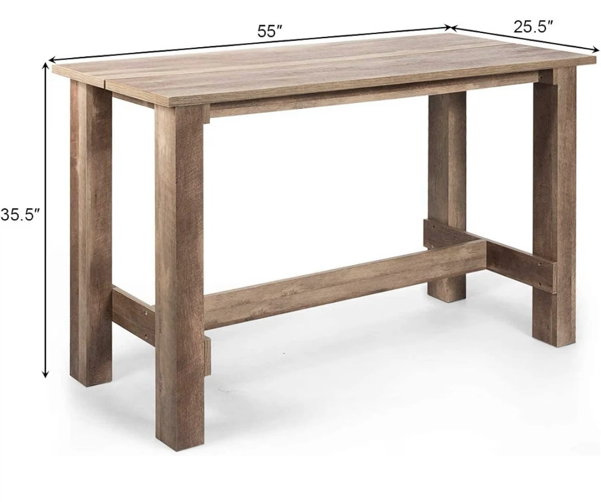 Bar Height Table - 55" x 25.5" x 35.5"