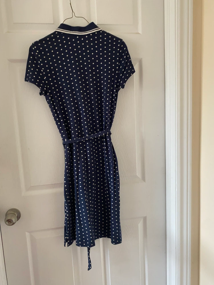 Tommy Hilfiger Navy Polka Dot Polo Dress XS - photo 5