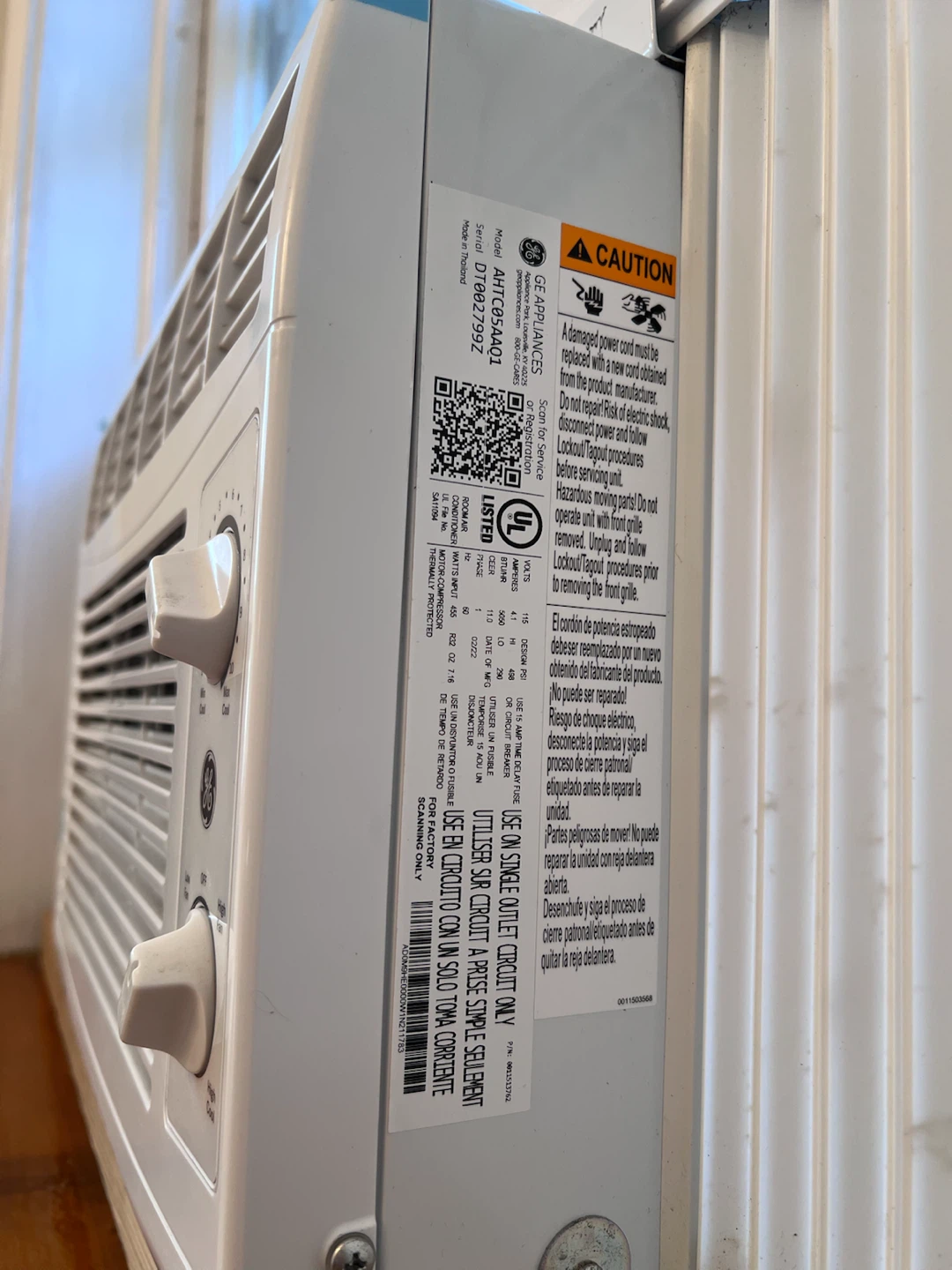 GE Window Air Conditioner - photo 4