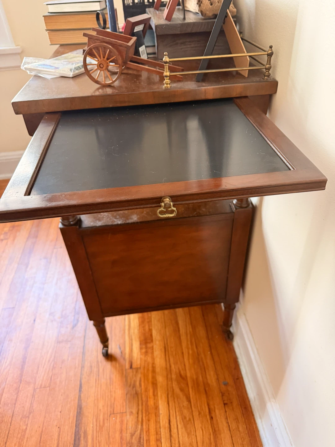 Vintage Wooden Bar Cart with Drawers - photo 2