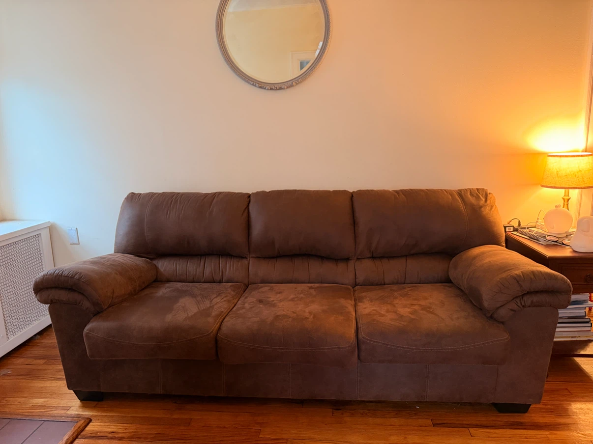 Brown Suede Couch