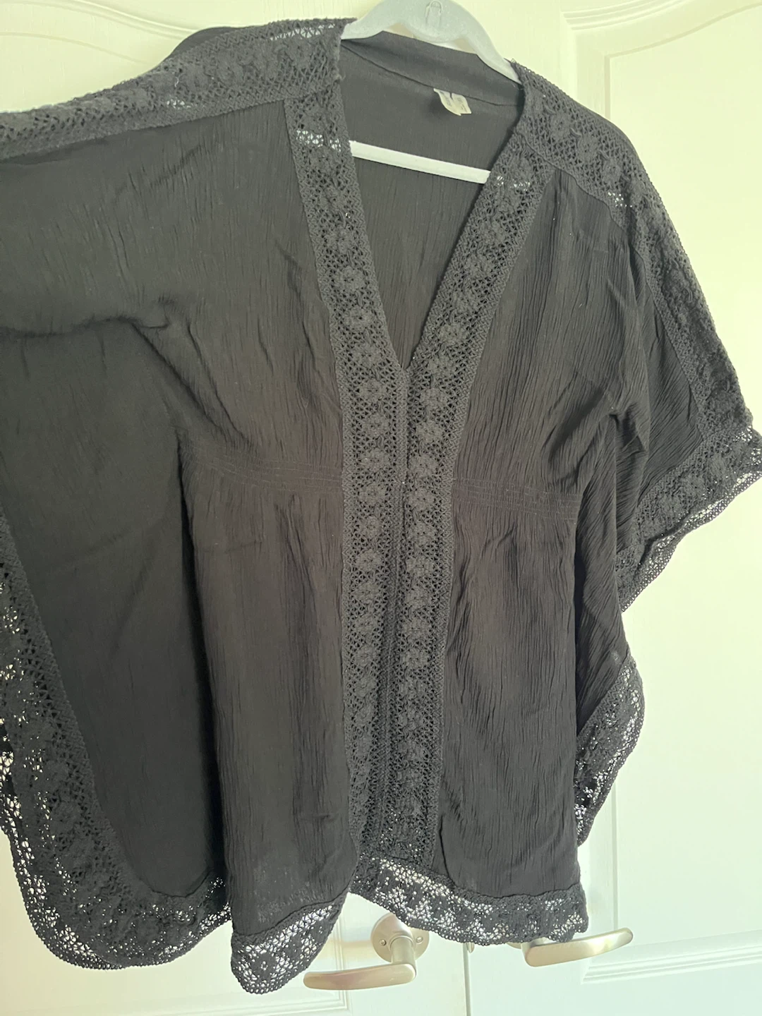 Simons Black Kaftan Cover-Up