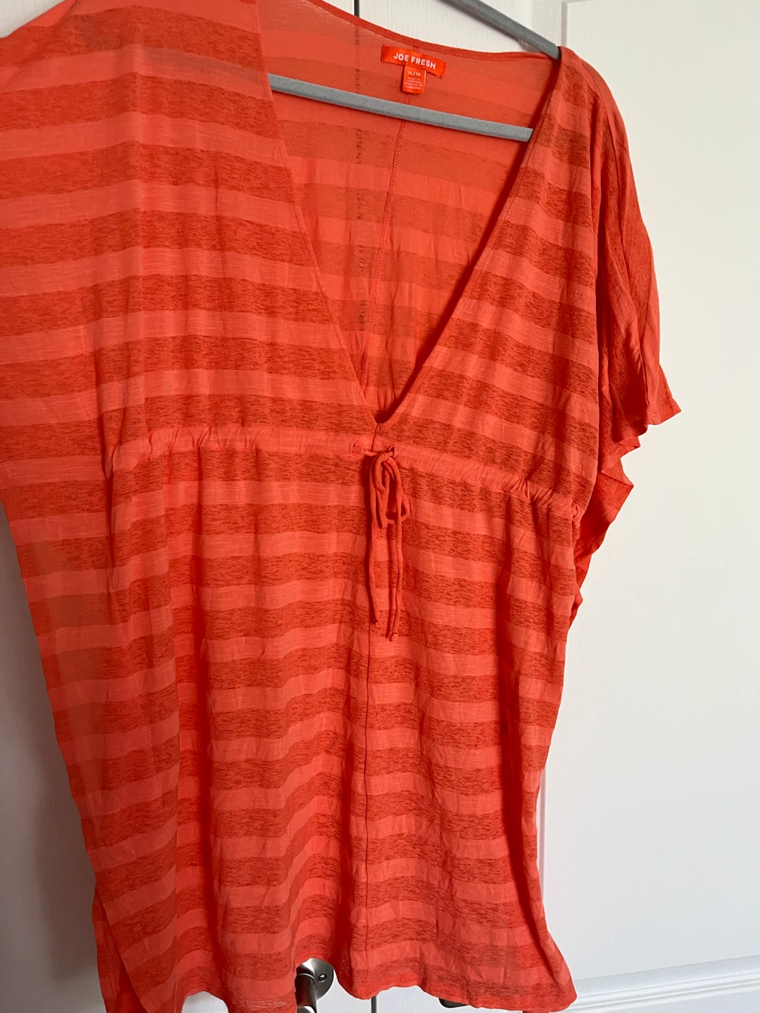 Joe Fresh Orange Striped Cover-Up Tunic XL/TG