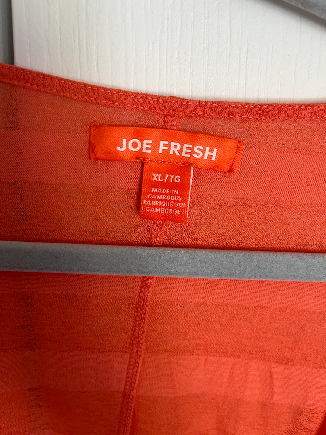 Joe Fresh Orange Striped Cover-Up Tunic XL/TG - photo 2