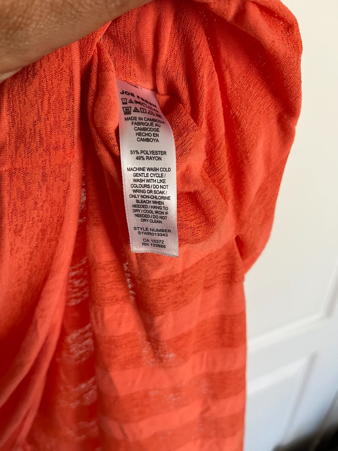Joe Fresh Orange Striped Cover-Up Tunic XL/TG - photo 3