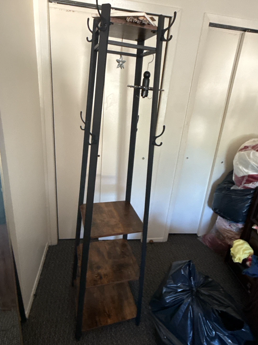 Coat Rack with Shelves