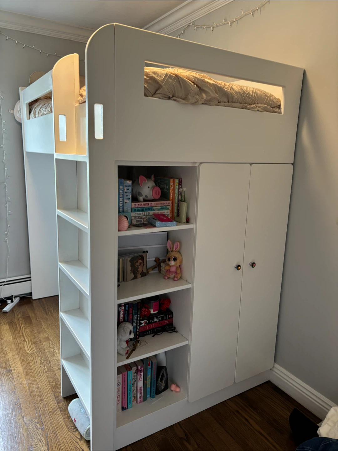 Custom built solid wood loft bed with storage - photo 4