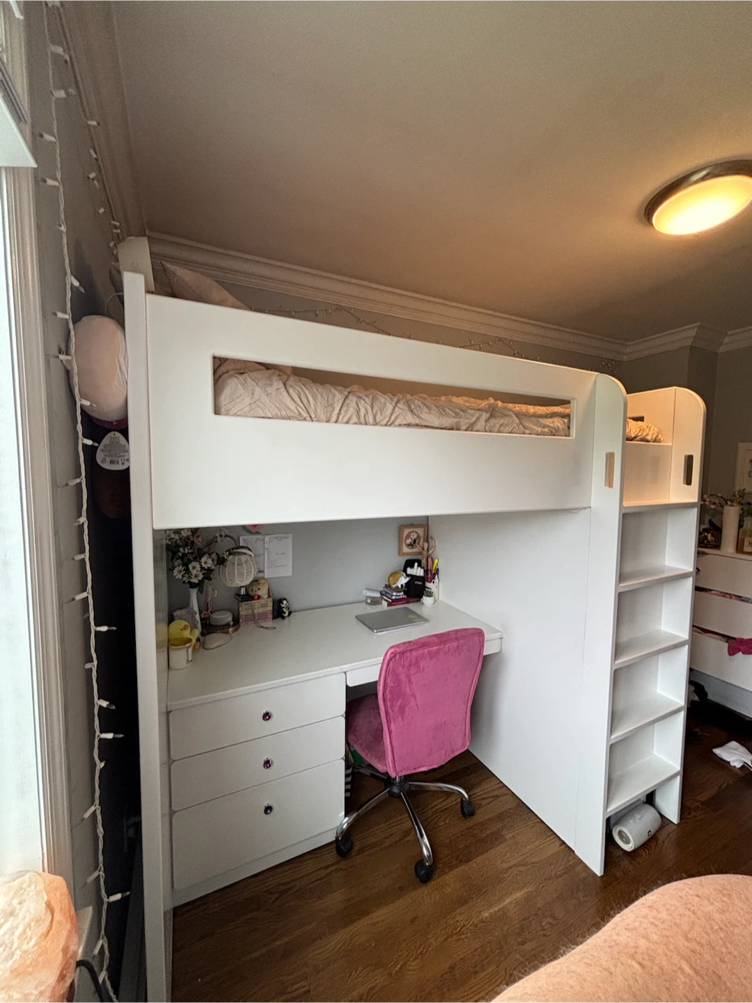 Custom built solid wood loft bed with storage - photo 5