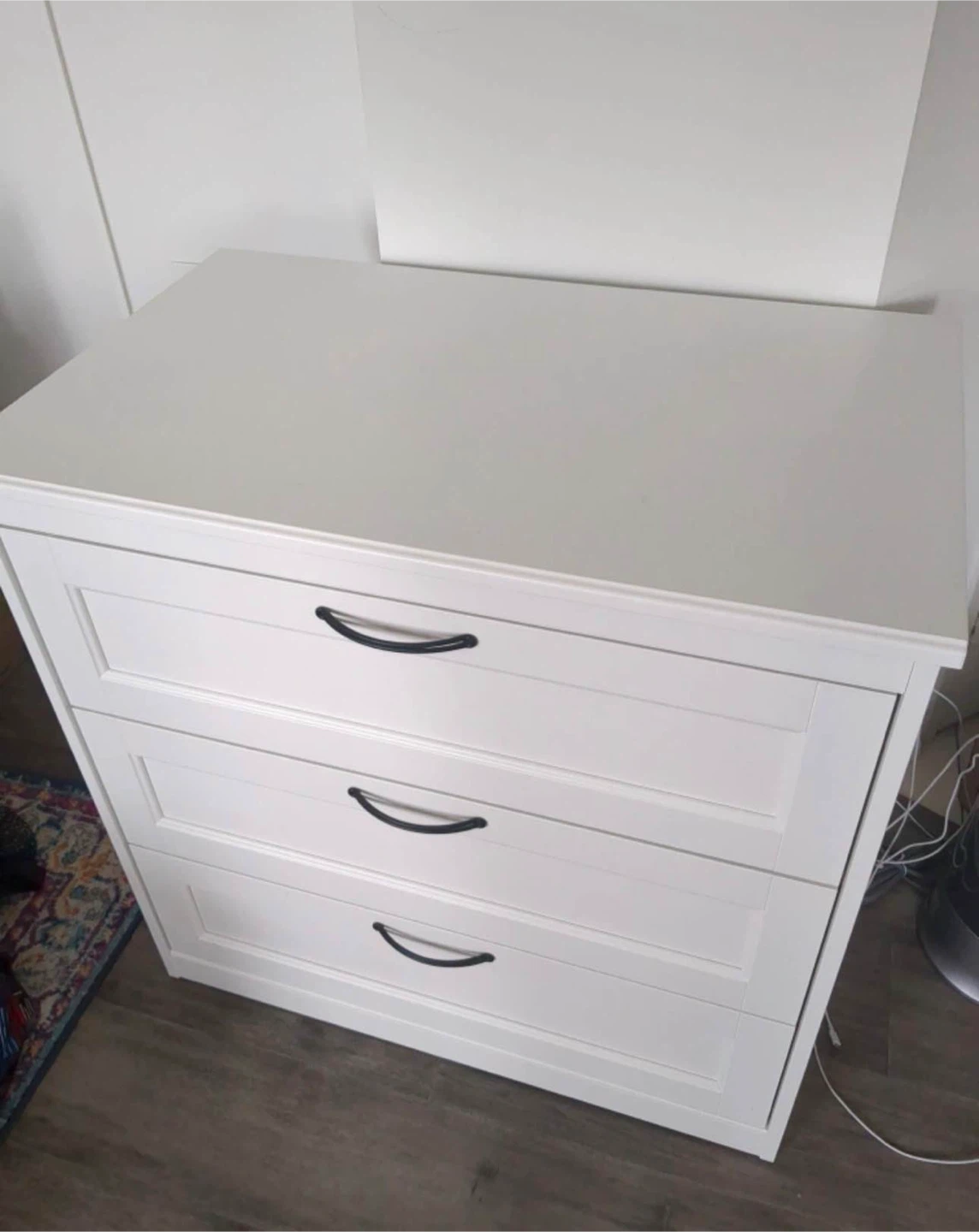 White 3-Drawer Dresser