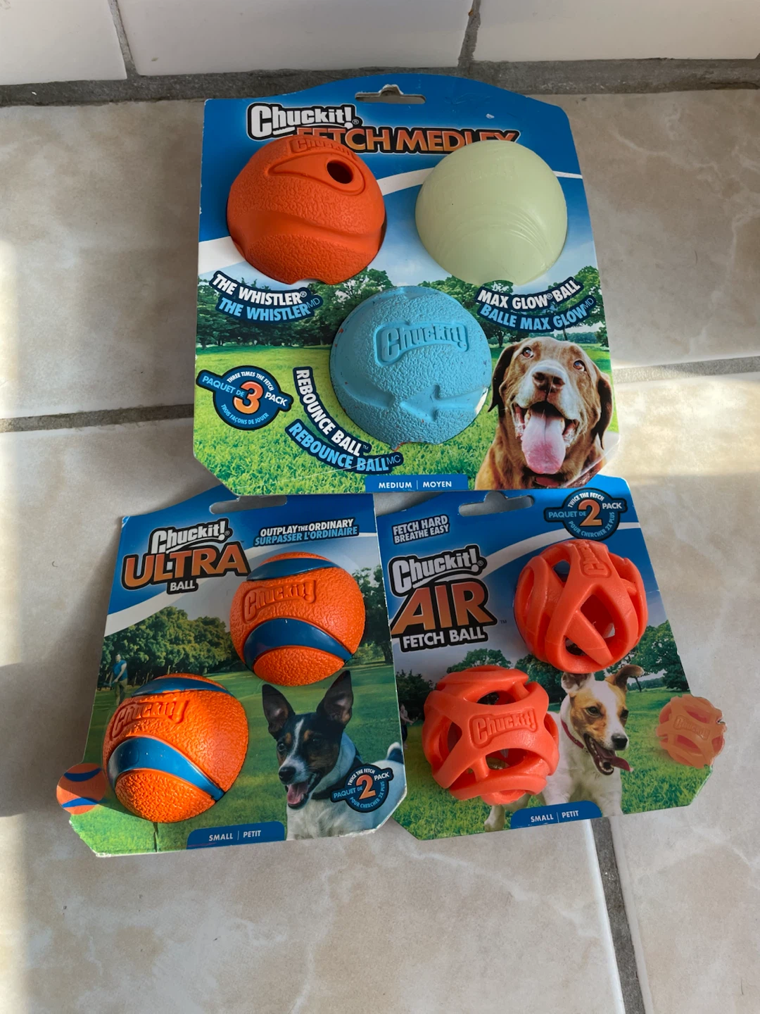 Brand New Chuckit Dog Balls (Small & Medium)
