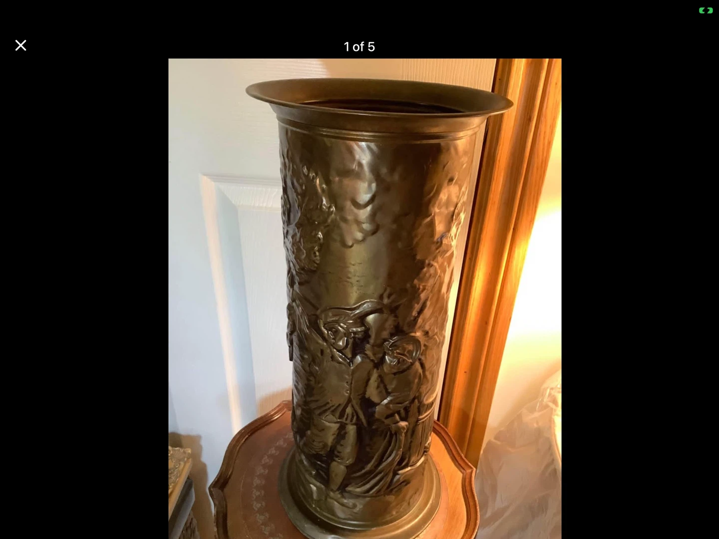 Vt Dutch Repousse Copper Umbrella/Cane Stand 🐞