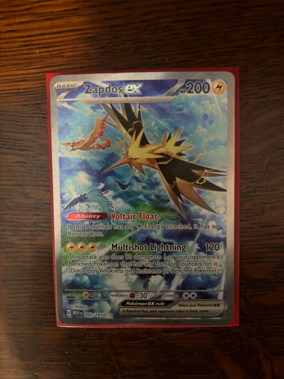 Pokémon Zapdos EX Trading Card