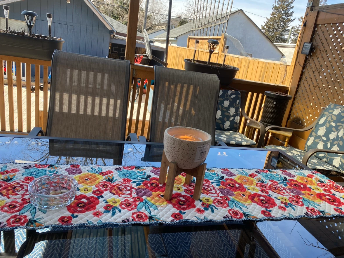 Outdoor Patio Dining Set with Glass Table and Chairs