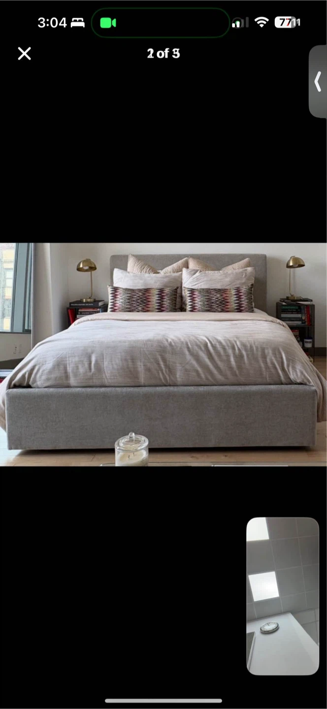 West Elm Emmet Queen Low Profile Bed - Mattress Included