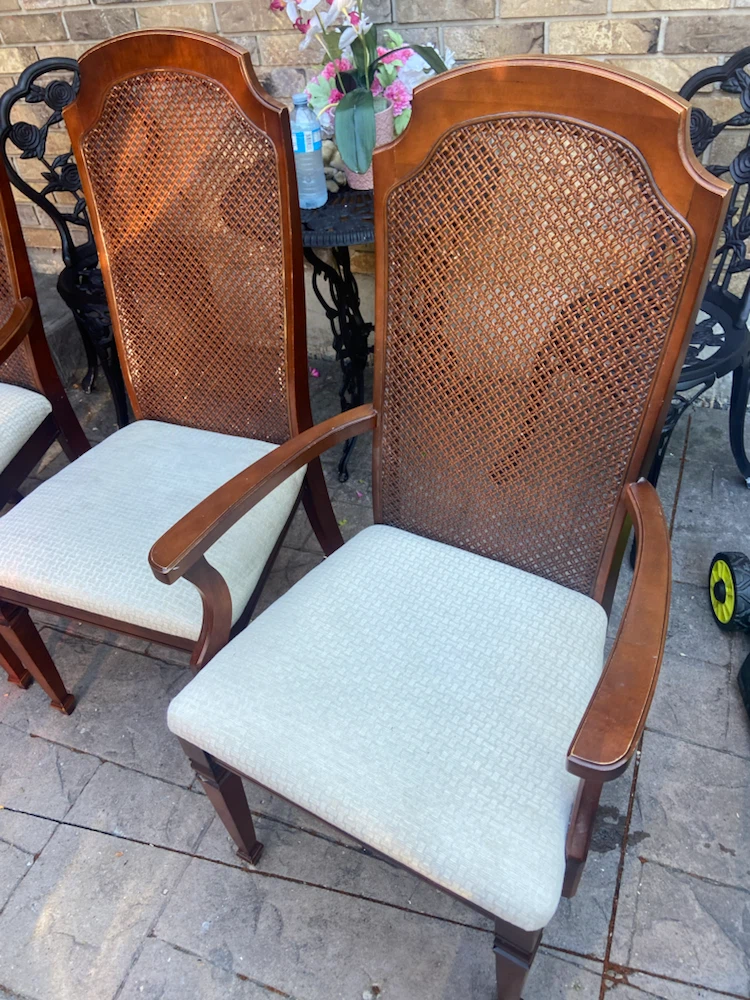 3 Cane Back Dining Chairs - photo 3
