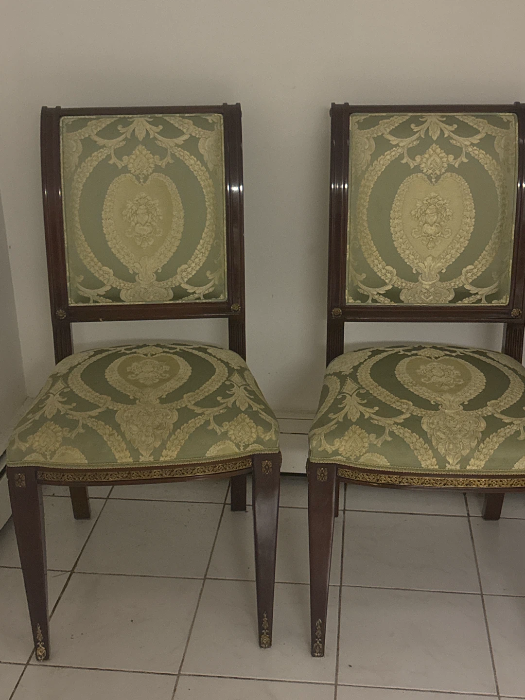 Ornate Dining Chairs bronze 12 total