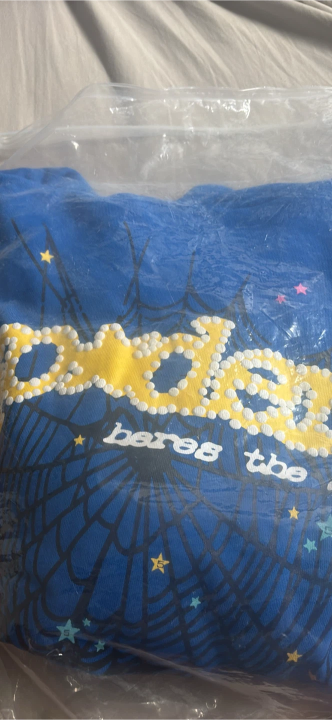 Blue sp5der hoodie