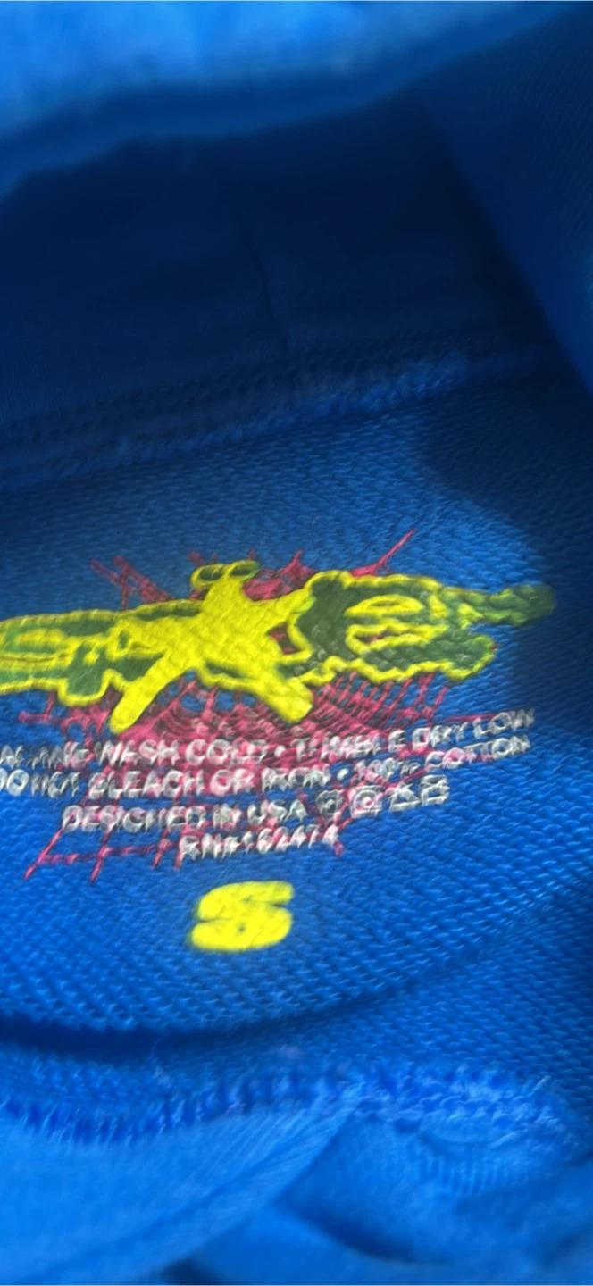 Blue sp5der hoodie - photo 4