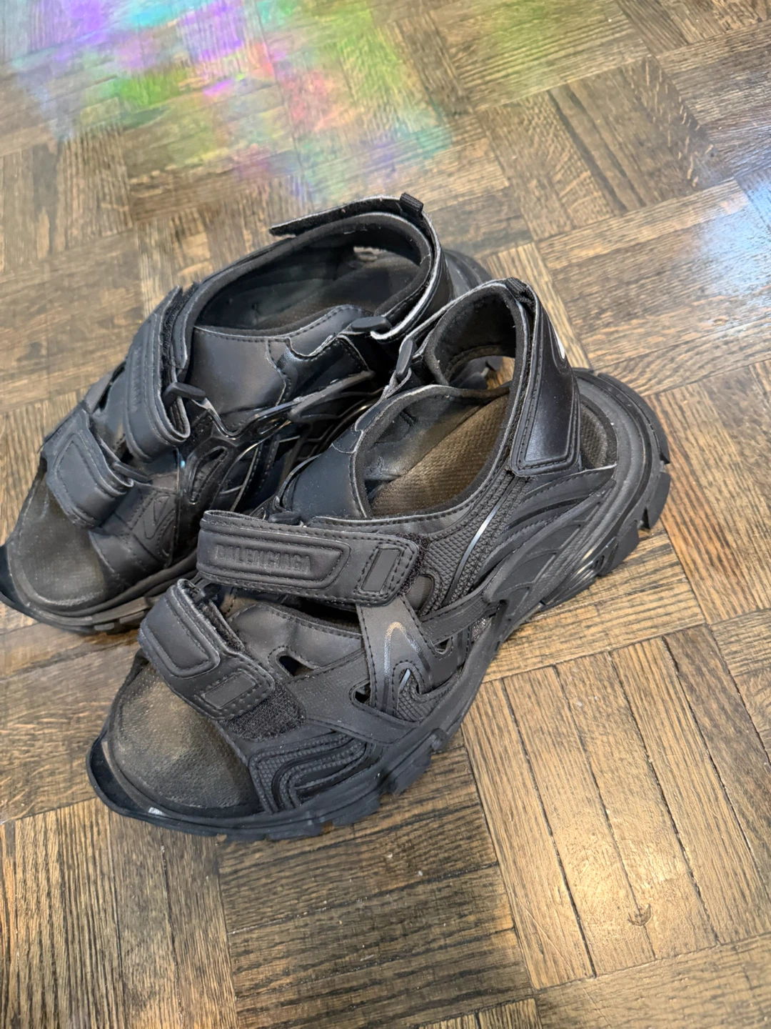 Balenciaga Black Sport Sandals Men's Size 42