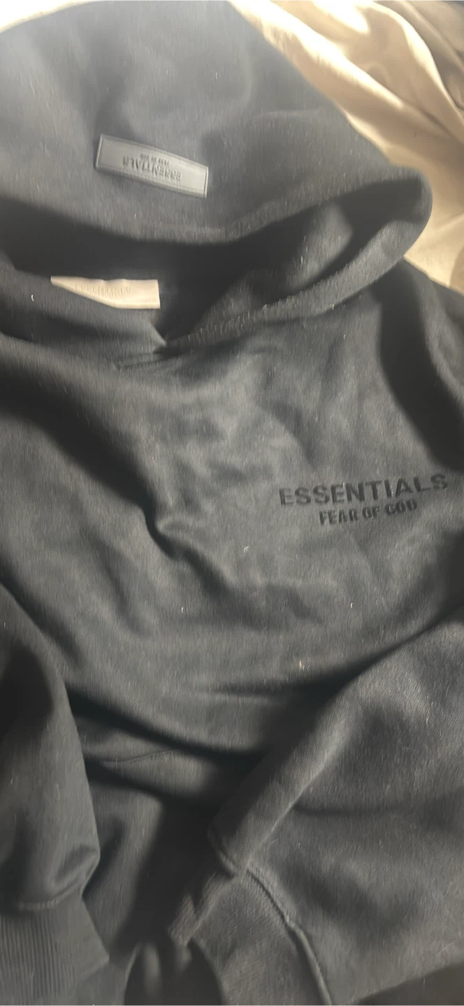 Black essentials hoodie