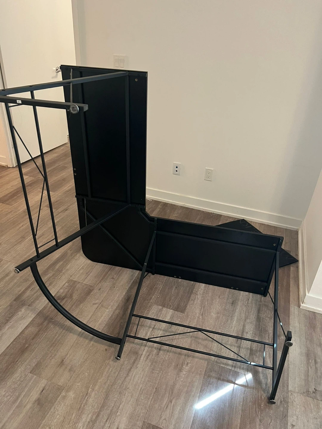 Black L-Shaped Desk - photo 2
