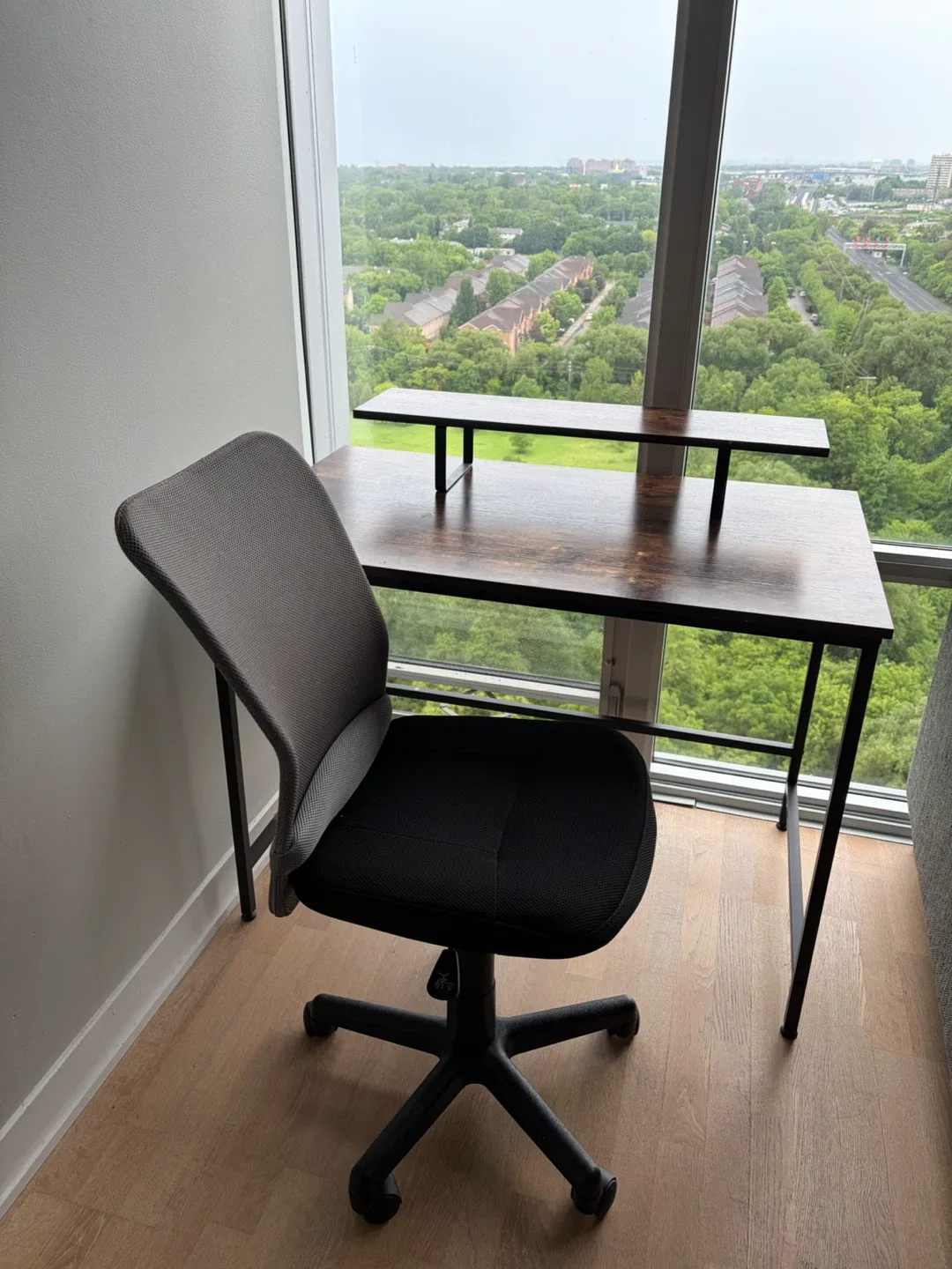 Office Desk with Monitor Stand and Swivel Chair - photo 4