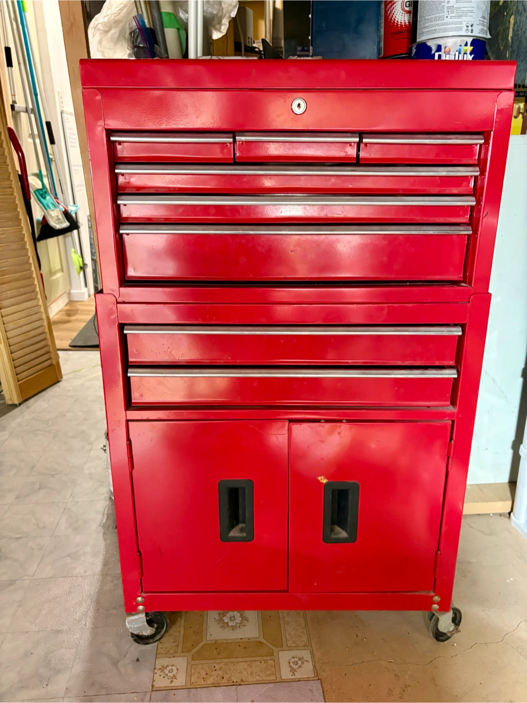 Mastercraft Red Rolling Tool Chest Cabinet