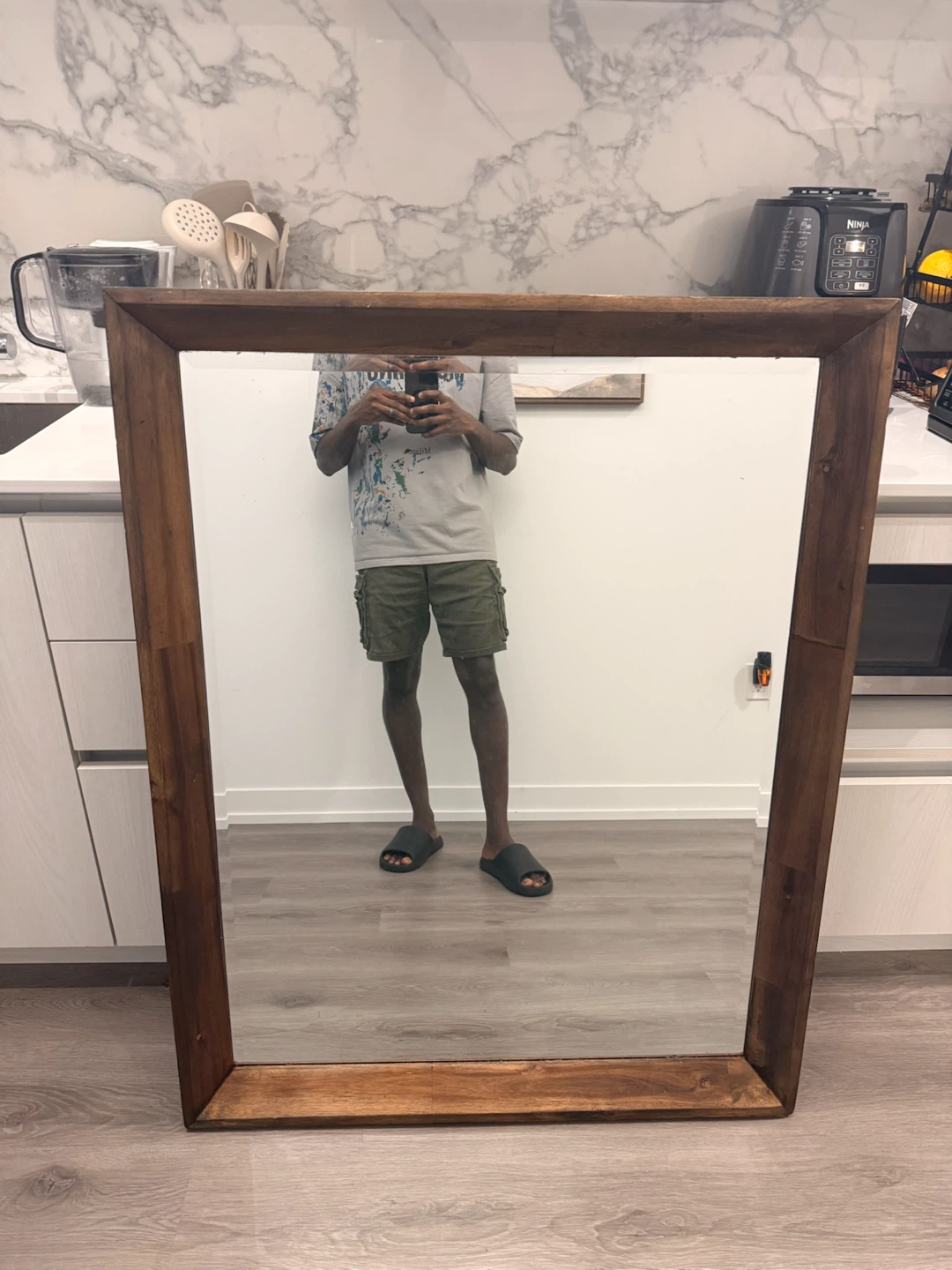 Wooden Framed Full Length Mirror - photo 2