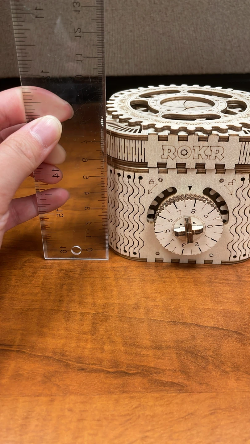 All for $5 ROKR Wooden Mechanical Lock Box Model - photo 3