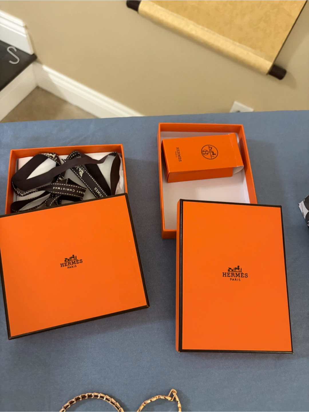 Hermès Gift Boxes with Ribbon