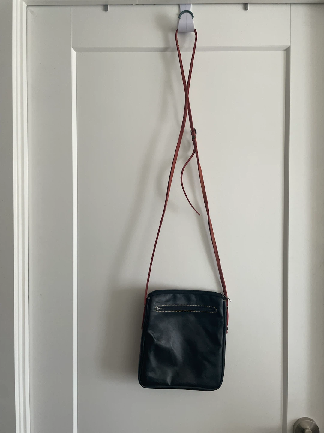 Black and Red Shoulder Bag with Decorative Appliqué - photo 3