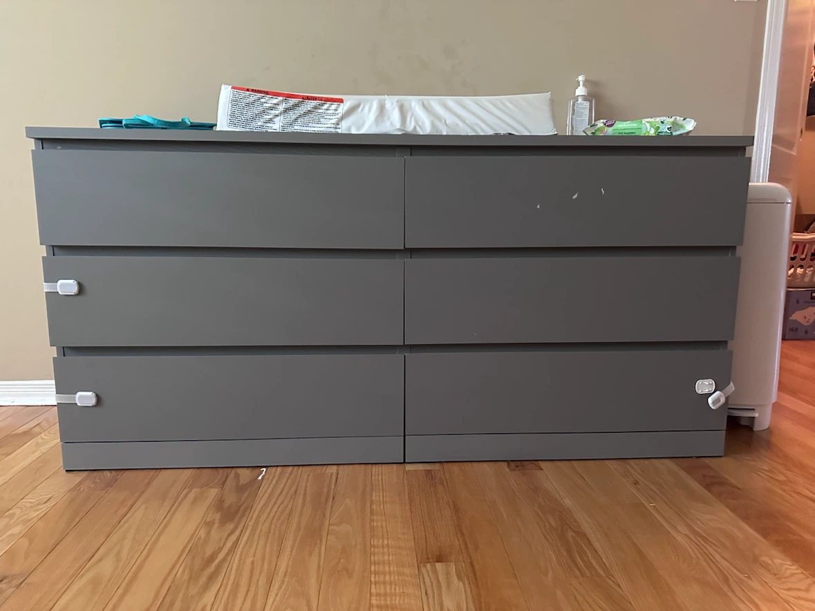 Grey 6-Drawer IKEA Dresser