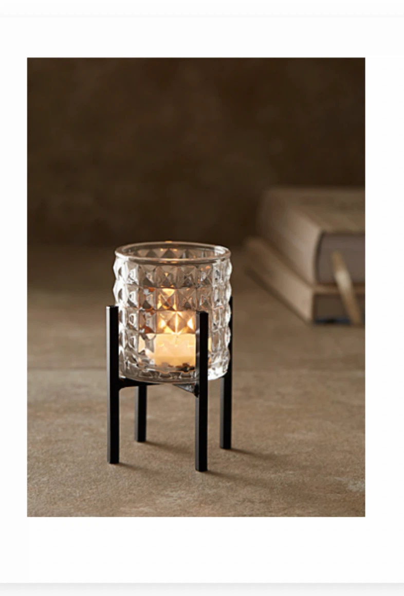 6 Simon’s maison Glass Votive Candle Holder on Metal Stand - photo 2