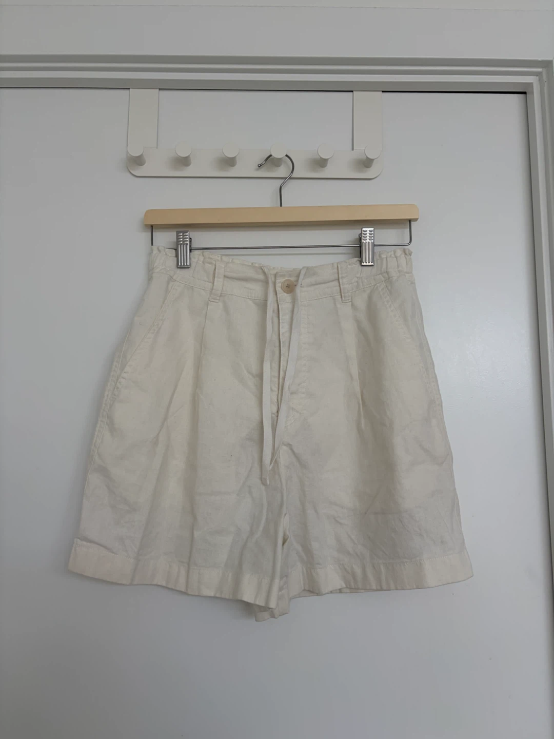 UNIQLO Linen Cotton Shorts - Off White - Size S/P - photo 3