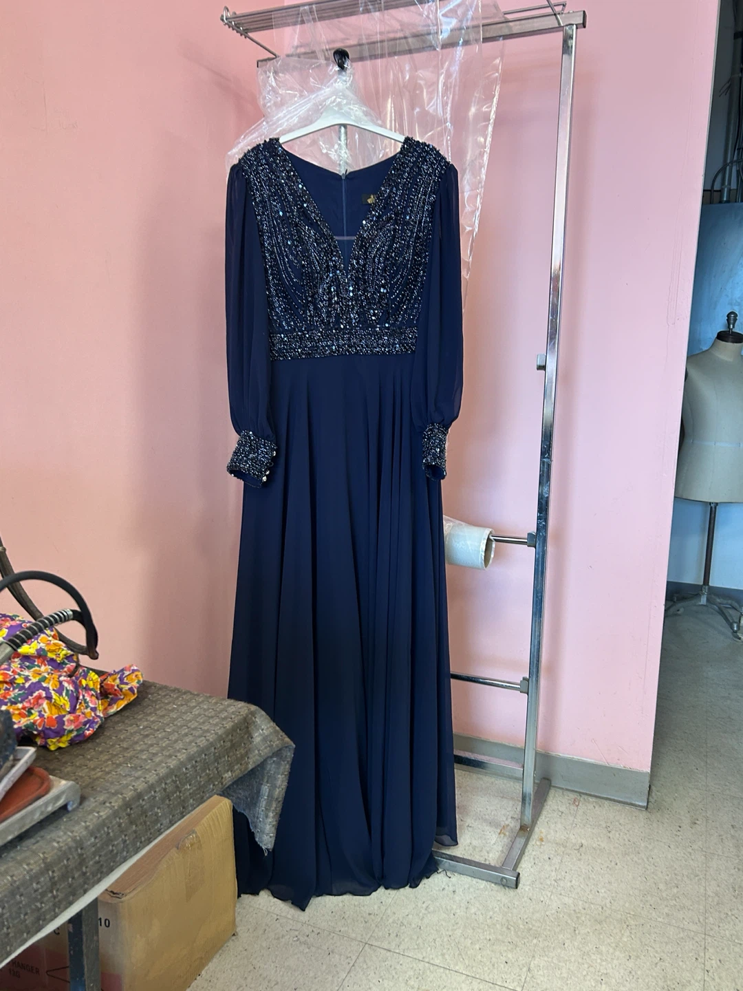 Brand new Navy Blue Beaded Maxi Dress - photo 2